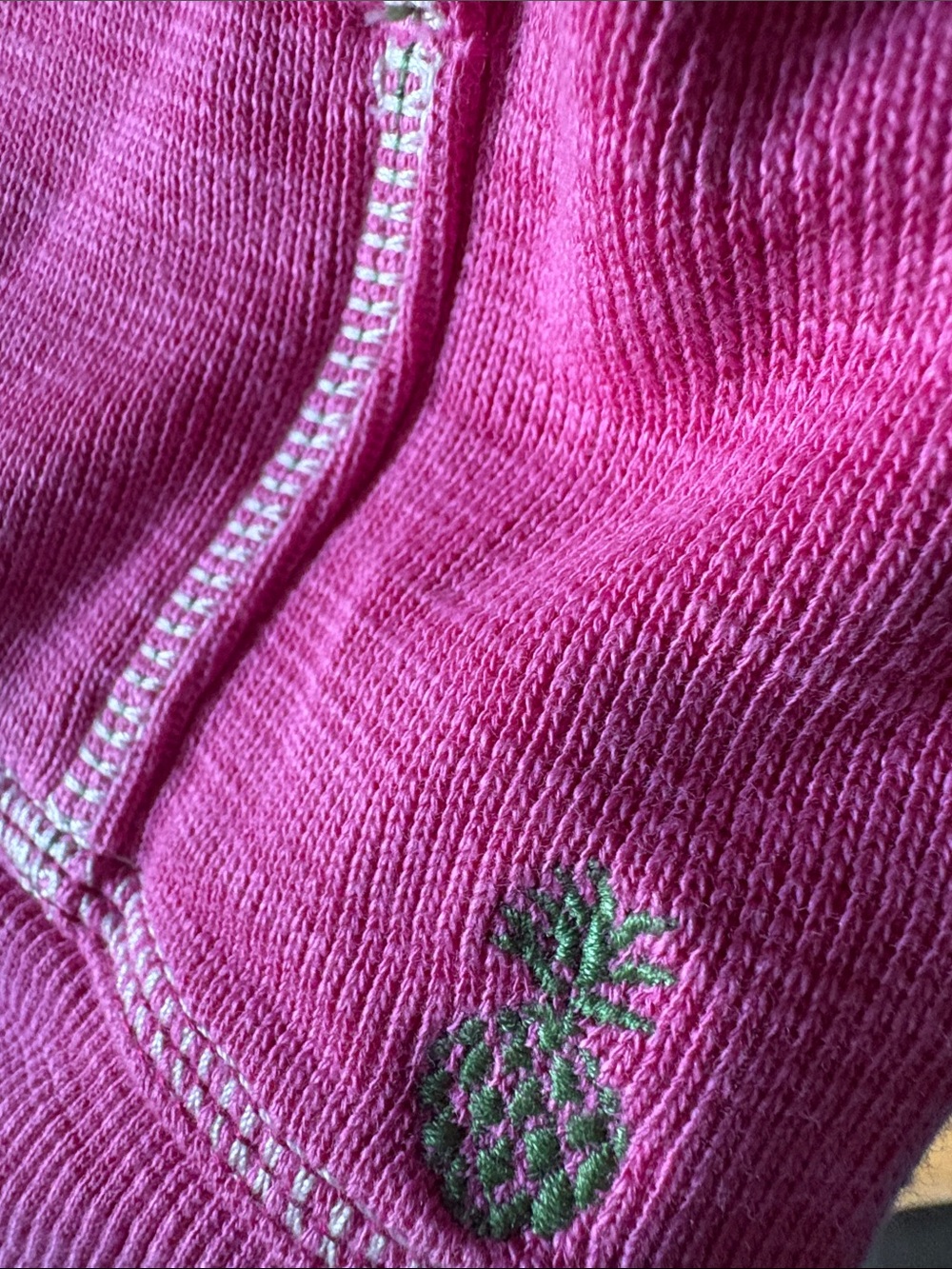 Tommy Bahama Women’s Hot Pink Zip-Up Hoodie - Picture 5 of 8